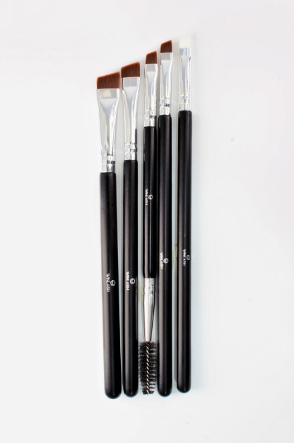 5-Piece Set of Angled Flat Brow Brushes