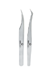 Dual Eyelash Tweezers Set with Metal Case