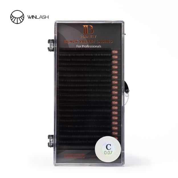 Black Velvet Eyelash Extensions, 0.07 Thickness, IB-WinLash Brand