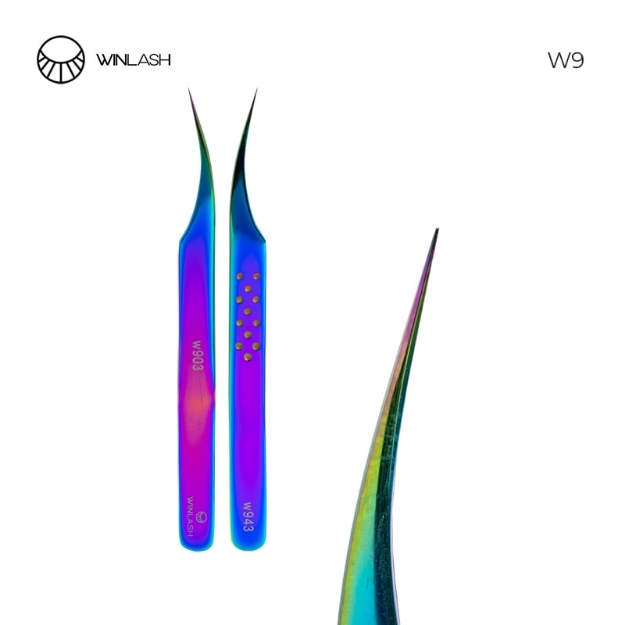 Winlash W9 Series Curved Dolphin Eyelash Tweezers