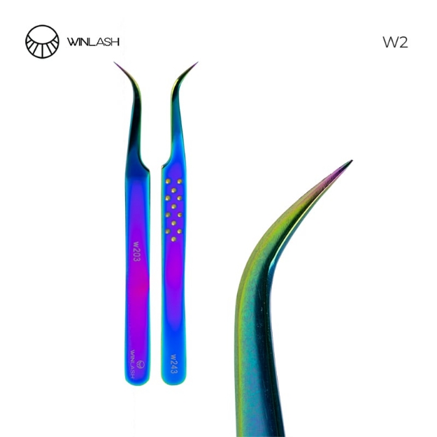 Winlash W Series Curved Tip Volume Tweezer