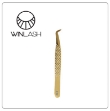 Winlash W7 gold diamond grip volume lash tweezer curved tip tool