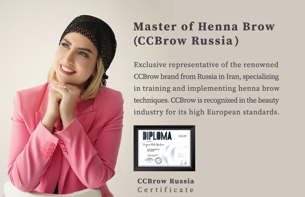 Master of Henna Brow certification from CCBrow Russia, specializing in henna brow techniques and European standards | Winlash