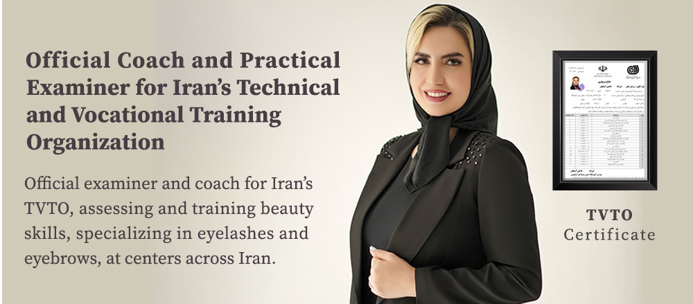 Official coach and examiner for Iran's TVTO in eyelash and eyebrow beauty skills training | Winlash