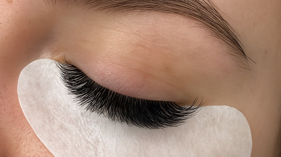 Professional eyelash extensions for natural and dramatic looks | WinLash Close-up of beautiful eyelash extensions - WinLash Abu Dhabi & Dubai