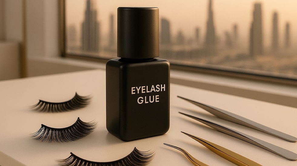 Best eyelash glue application for Dubai's humid climate | Winlash Applying eyelash glue for long-lasting extensions in Dubai | Winlash