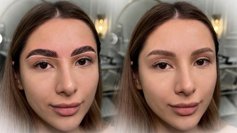 Brow lamination fading naturally vs microblading pigment changes over time