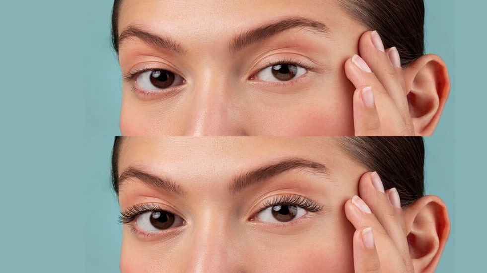 Correct lash application technique: Align strip lashes close to natural line using tweezers to avoid gaps and irritation | winlash