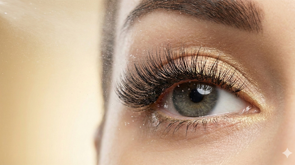 Applying super bonder to improve lash extension retention in humid Dubai weather