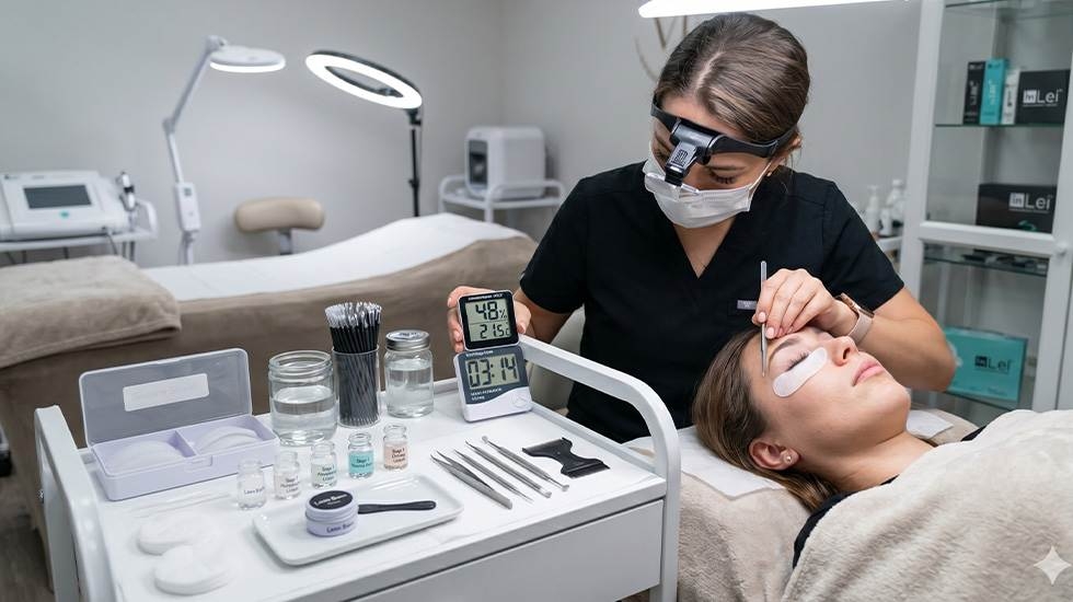 Prevention techniques and tools to avoid over-processed lash lifts in professional salons
