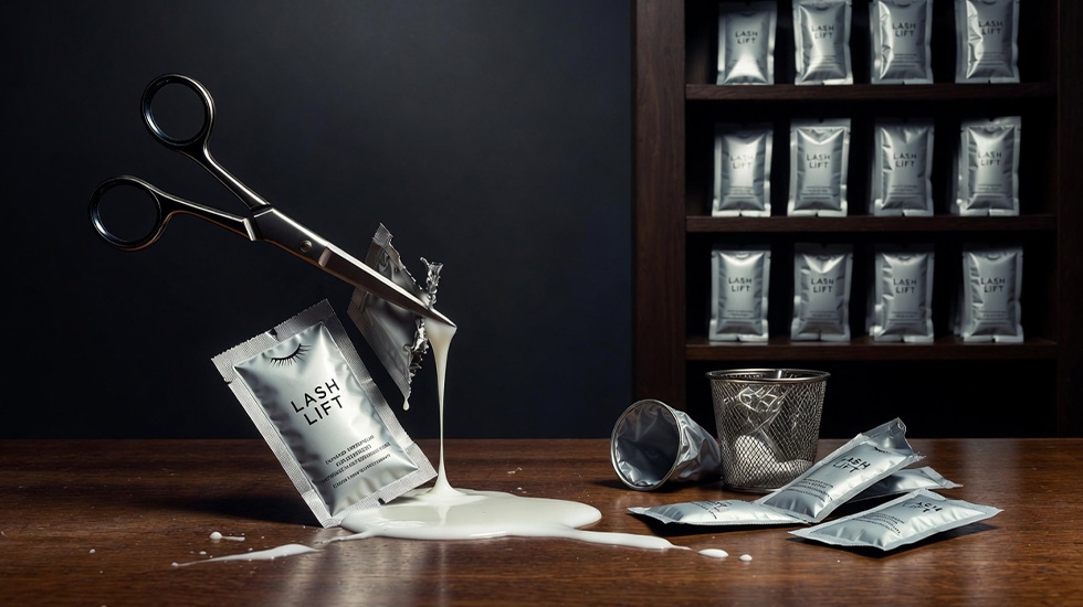 The Financial Cost of Lash Lift Sachet Waste | Why Proper Storage Increases Salon ROI | Winlash Lash lift sachet waste costing salons thousands - importance of proper storage