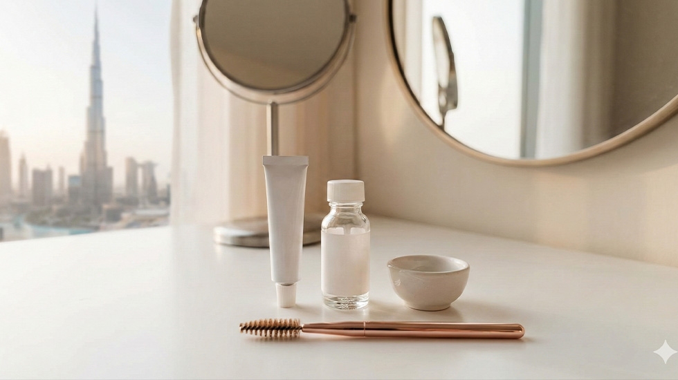 Professional lash and brow tint products safe for use in the UAE