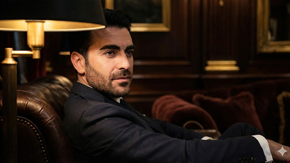 Natural lash tinting results for men with subtle eye enhancement