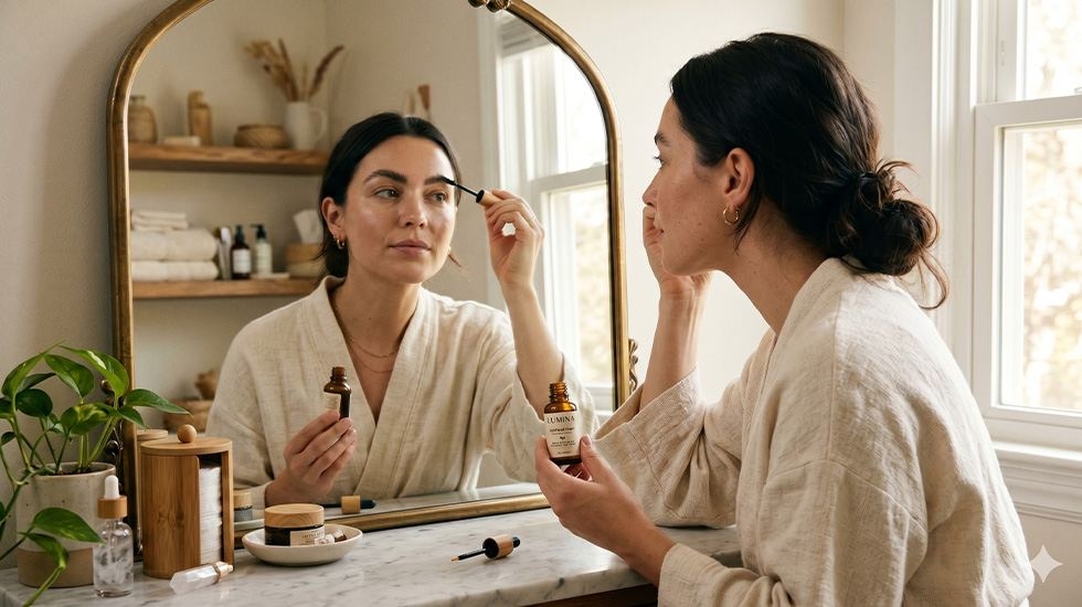 Aftercare routine for laminated brows after using lash lift kit at home