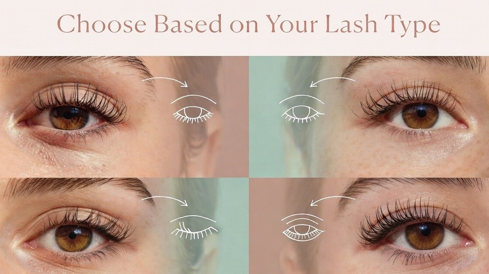Choose lash lift or extensions based on lash type – straight lashes, short sparse, sensitive eyes comparison guide 2026