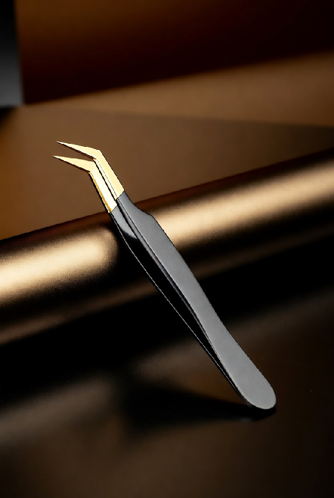 WINLASH W6 curved boot volume lash tweezer stainless steel professional tool in Dubai