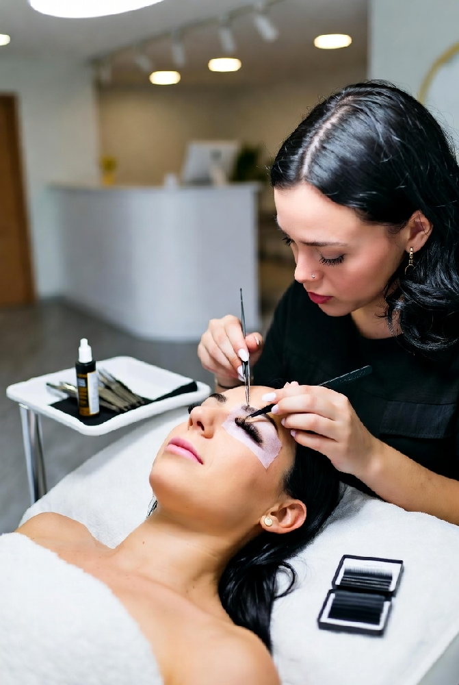 WINLASH W7 Diamond Grip Volume Lash Tweezer - Premium Stainless Steel with Diamond-Coated Tips