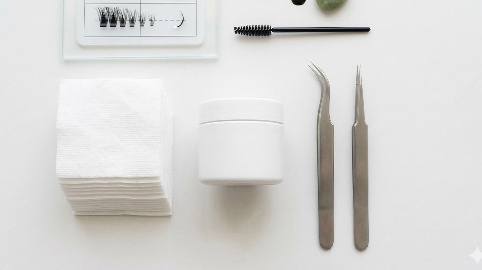 Professional lint-free glue tip cleaning pads for eyelash adhesive maintenance