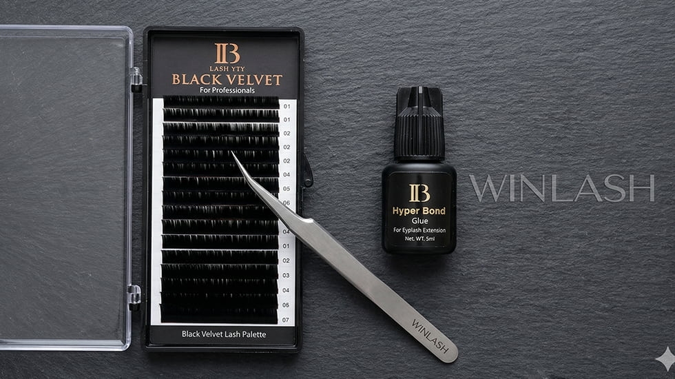 IB Black Velvet Matte Lashes - Professional Volume Palette UAE IB-I-Beauty-Volume-Eyelash-Extension-Palette-Black-Velvet-Matte-16-Rows-Dubai-UAE-Lash-Salon-Supplies