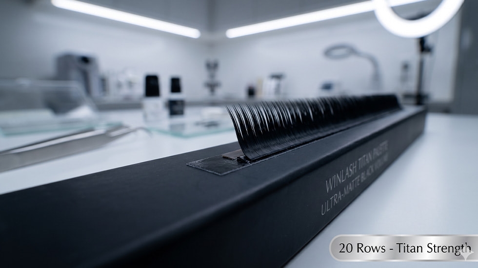 WinLash Titan Ultra-Matte Volume Tray - Professional Short Taper Technology UAE WinLash-Titan-Palette-Ultra-Matte-Black-Volume-Lashes-Short-Taper-20-Rows-Korean-PBT-Dubai-UAE-Professional-Supplies