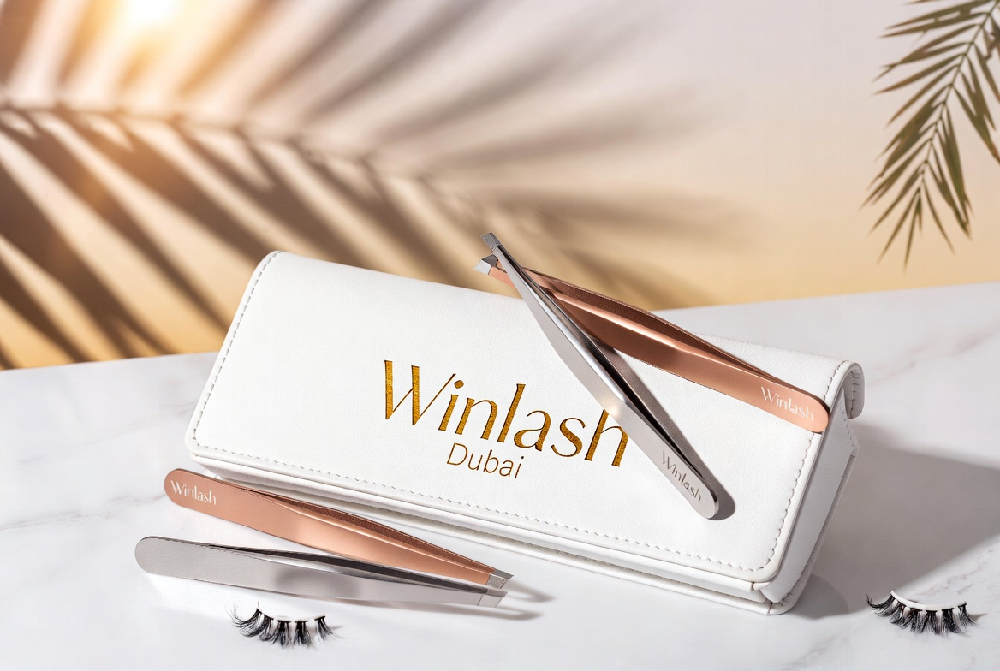 Collection of premium straight tweezers for beauty professionals in Dubai and UAE | winlash