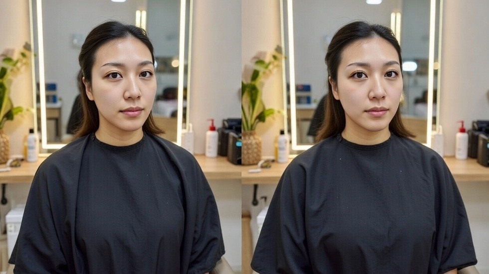 Lash lift on straight and short lashes: before-after transformation for Asian eye shapes with root lift