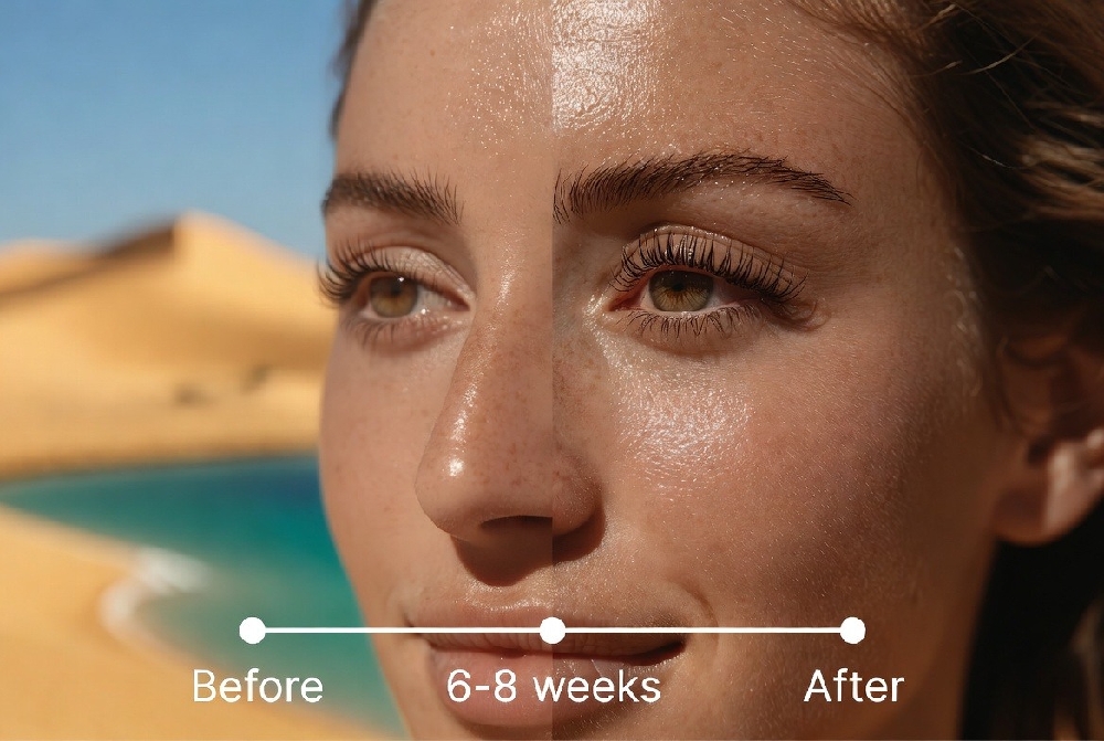 Lash lift longevity in Dubai humidity: 6-8 weeks with keratin sealant for sweat-proof, extended results